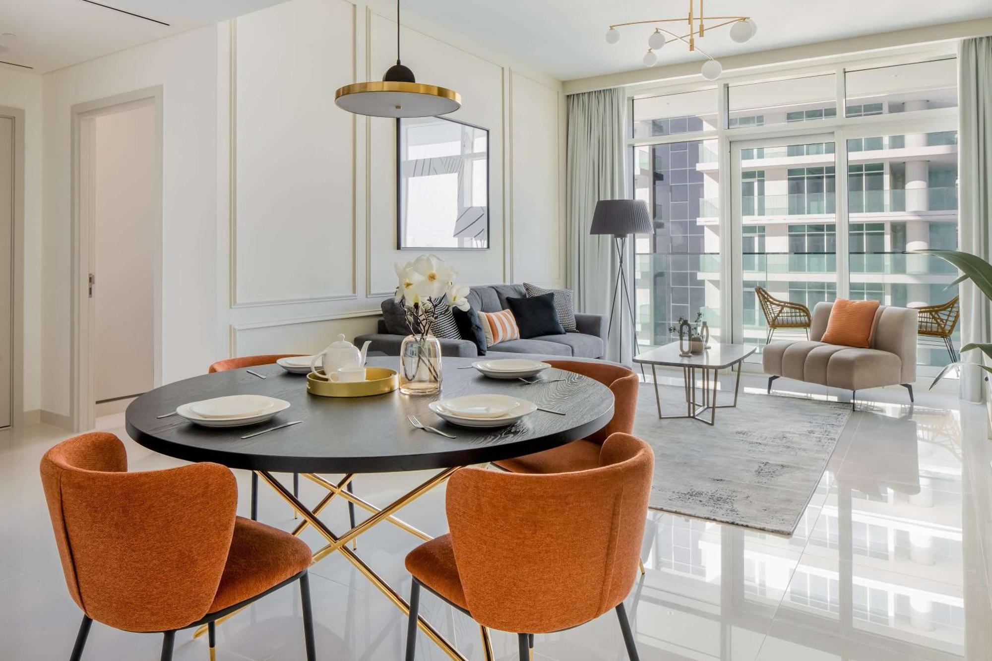 Silkhaus Palm View 1Bdr With Private Beach In Emaar Beachfront Dubai Exteriör bild